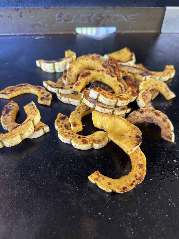 Griddle Roasted Delicata Squash pieces