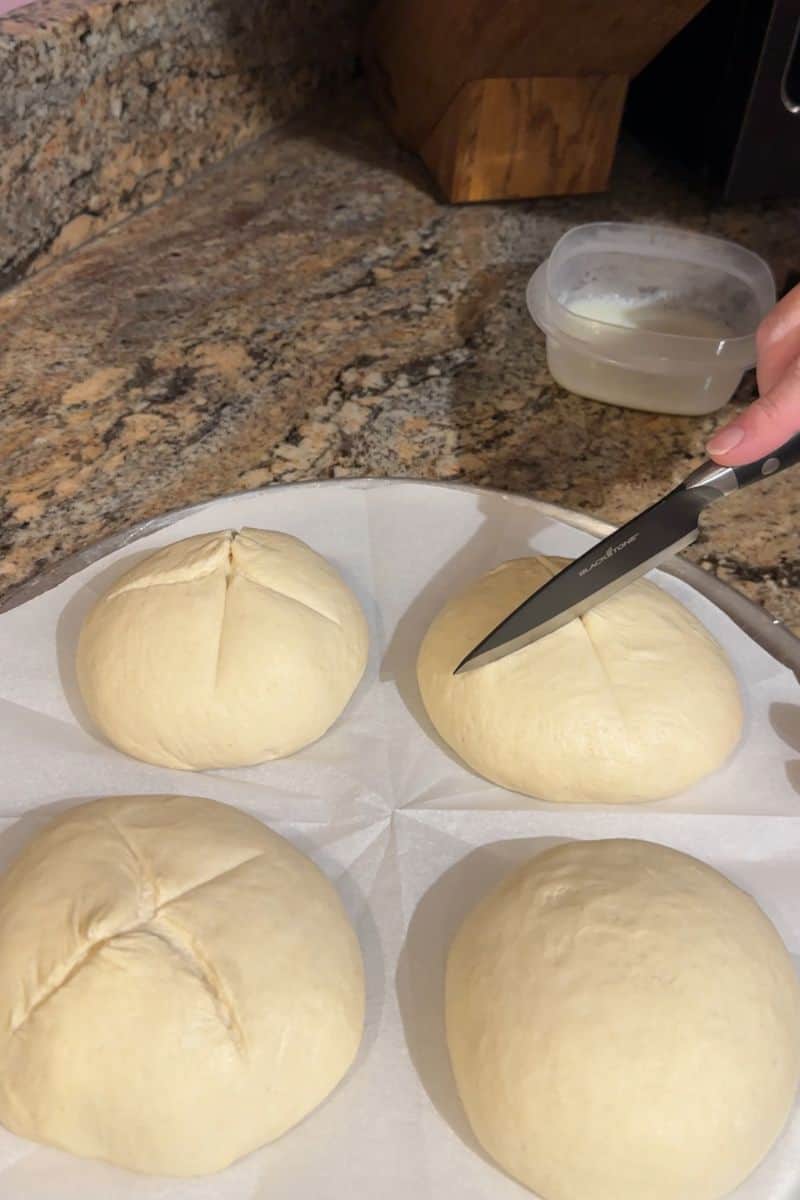 Scoring Bread Bowl Dough Balls