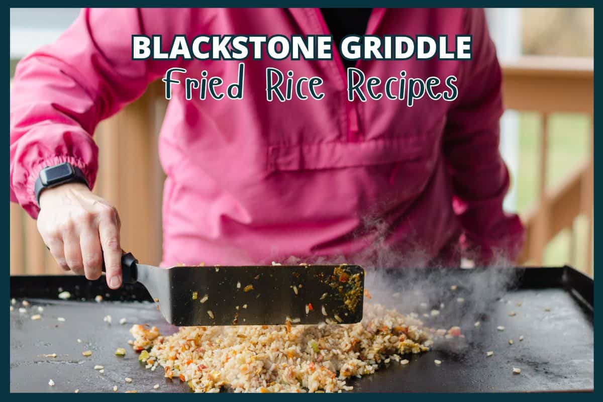Chef Sherry Cooking Fried Rice on a Blackstone Griddle