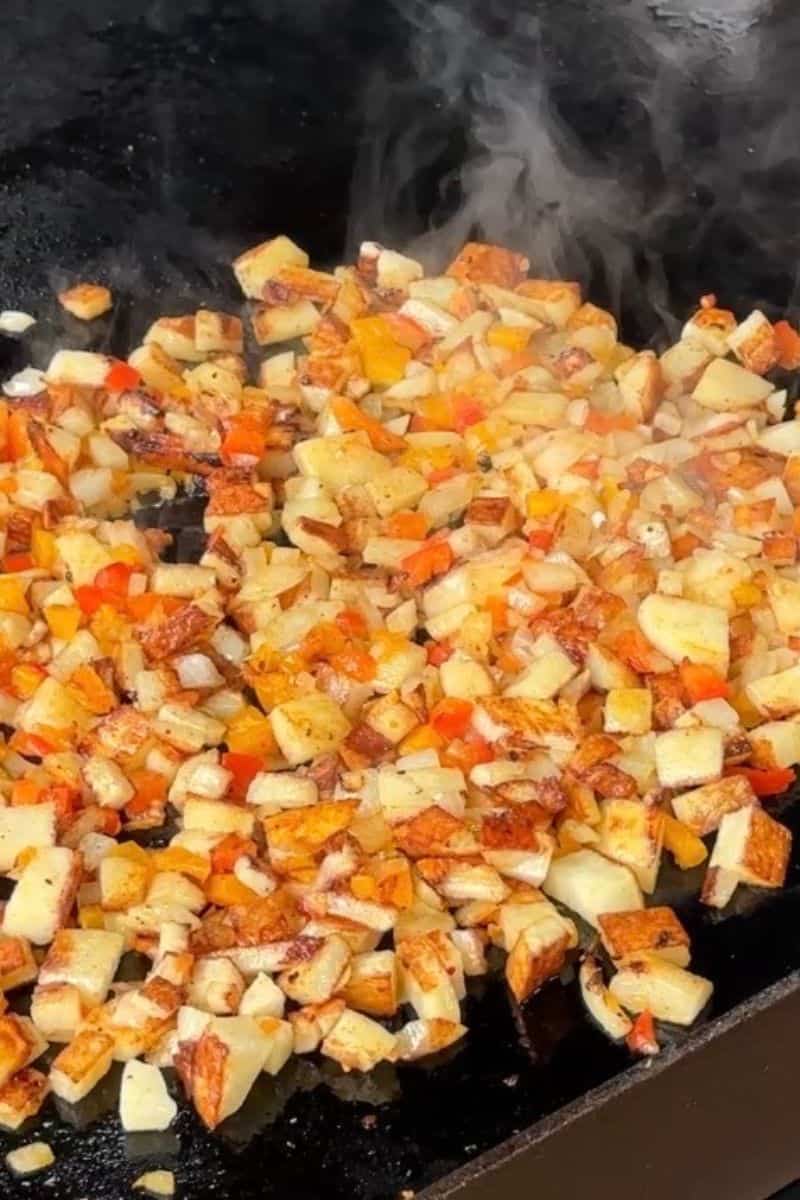 Griddle Potatoes Obrien