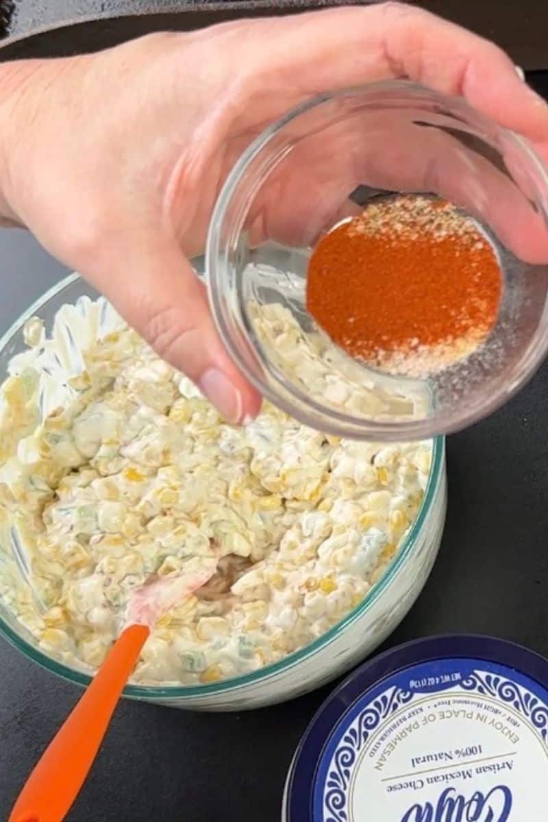 Spices used in the griddle fried corn dip
